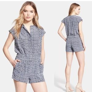 Vince Size 6 Static Silk Romper Shorts